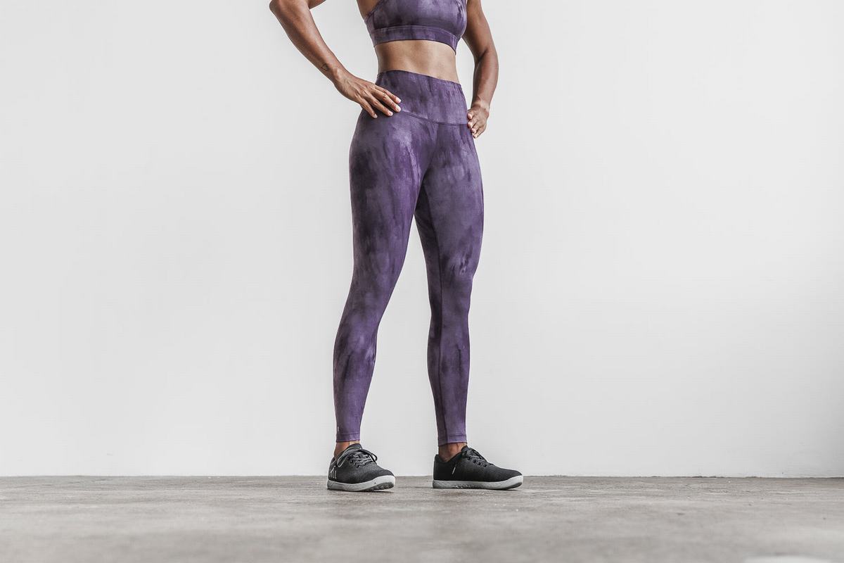 Nobull High-Rise Tie-Dye Women's Tights Purple | Australia (NA7084)